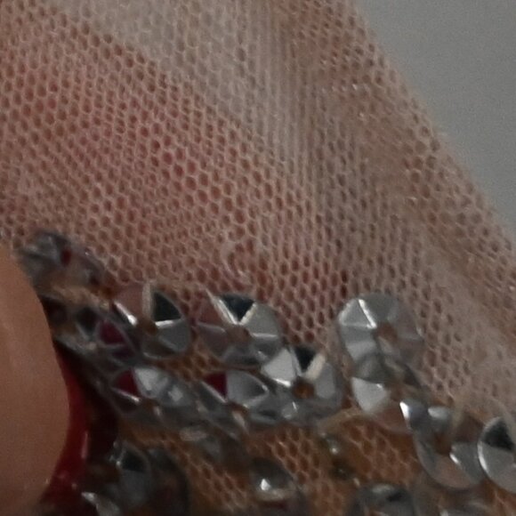 Adrianna Pappel Size 12 Black Gown with Shear Sequin Top and Back - Picture 7 of 13